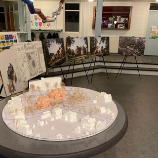 Maquette van de nieuwbouwplannen voor Slochterenlaan