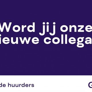 Word jij onze nieuwe collega?